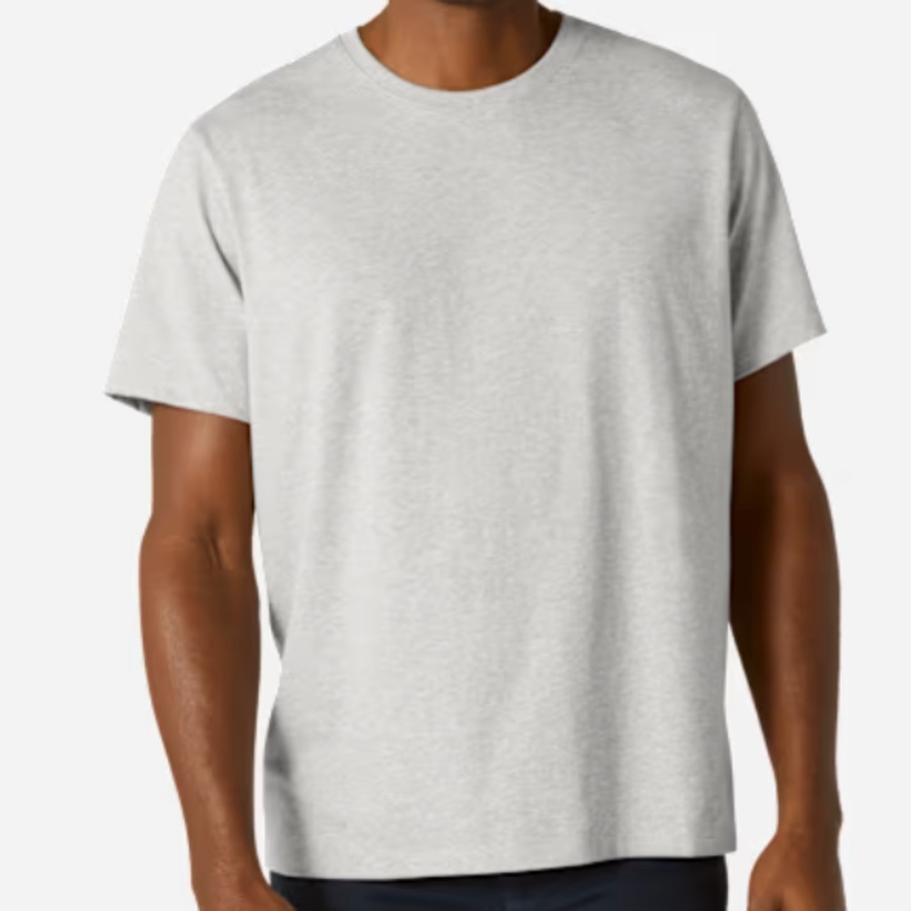 Bombas Men's Pima Cotton Crew Neck Classic Fit Tee Varsity Gray Heather 2XL NWT